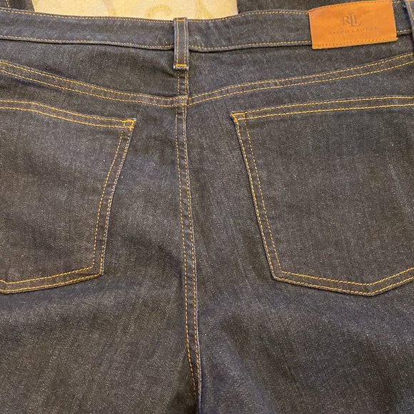 Lauren Ralph Lauren High-Rise Permier Dark Wash Jeans Sz 12 - Picture 10 of 11